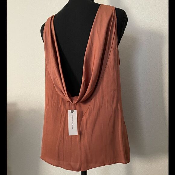 NWT Anthropologie Sleek Draped Low-Back Blouse - Picture 11 of 12